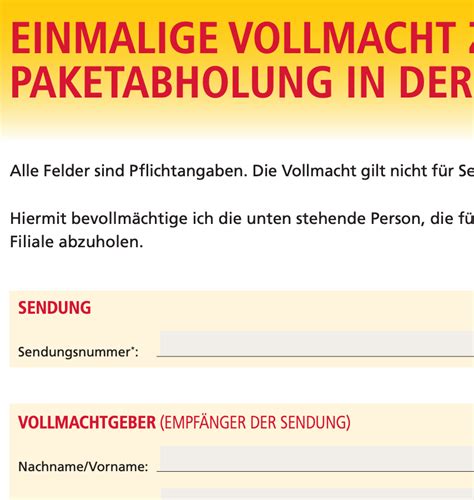 dhl sendungsnummer vollmacht.